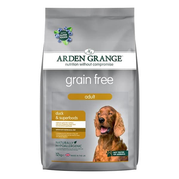 2 kg. Arden Grange teraviljavaba täissööt täiskasvanud koertele pardilihaga