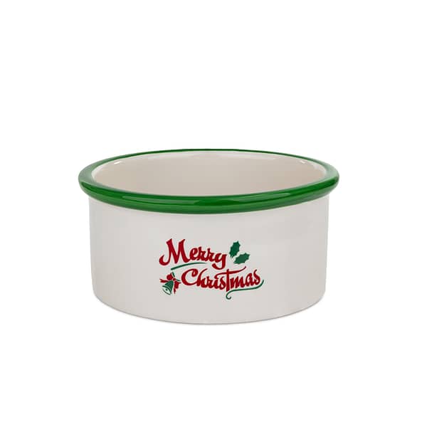 Barry King keraamiline jõulukauss koerale roheline 16 x 6 cm.