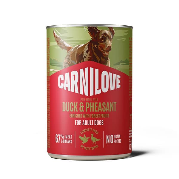 8595602582853.jpg 400 gr. Carnilove teravilja-ja kartulivaba pasteet täiskasvanud koertele pardi-& faasanilihaga