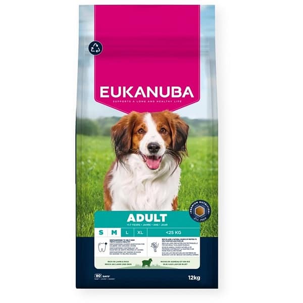 3 kg. Eukanuba täissööt väikest-ja keskmist kasvu täiskasvanud koertele lambaliha & riisiga
