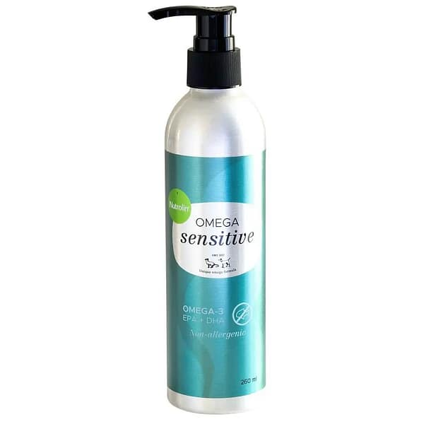 Nutrolin Omega Sensitive õli kassidele & koertele 260 ml. (ei sisalda kalaõli!)