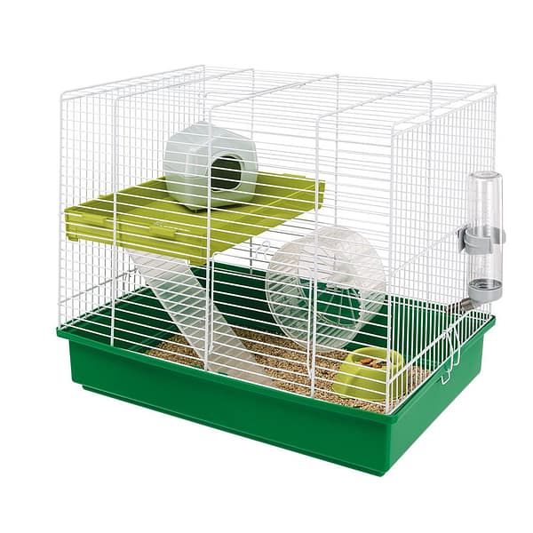Kahekorruseline plastikust puur Ferplast Hamster Duo väikenärilistele, 46 x 29 x k. 37,5 cm.