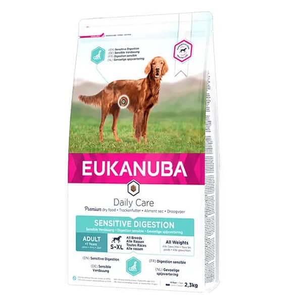12 kg. Eukanuba Adult S-XL täissöööt igas suuruses tundliku seedimisega täiskasvanud koertele kana-& kalkunilihaga