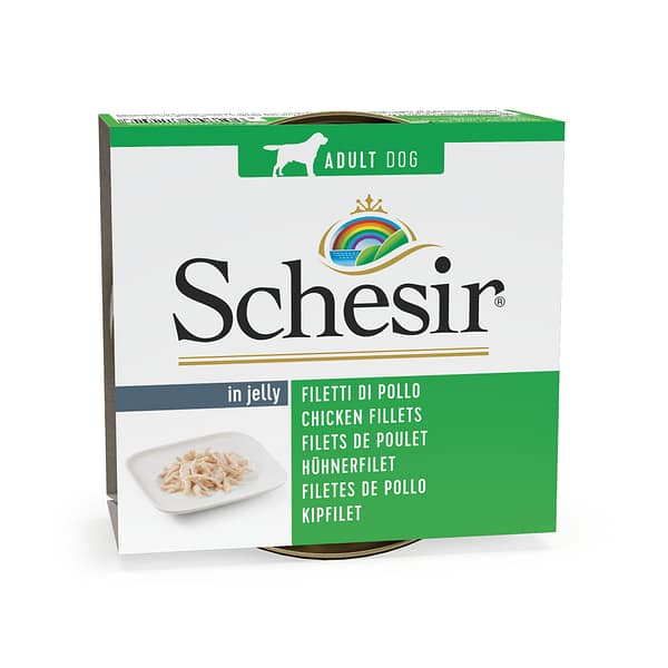 150 gr. Schesir märgtoit täiskasvanud koertele kanafilee tarretises