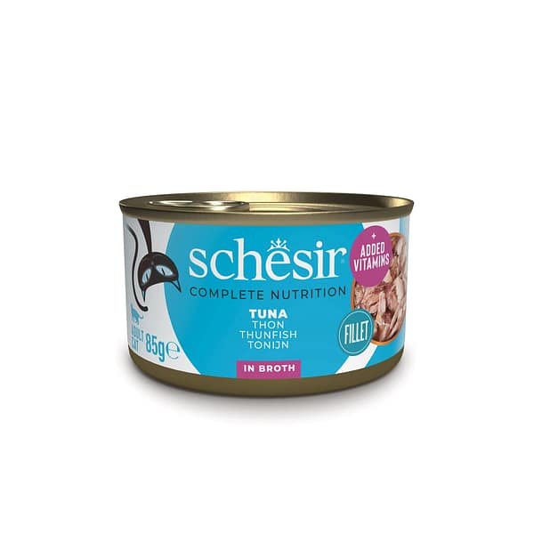 9107.jpg Schesir Complete Nutrition konservsööt täiskasvanud kassidele tuunikala puljongis 85 gr.