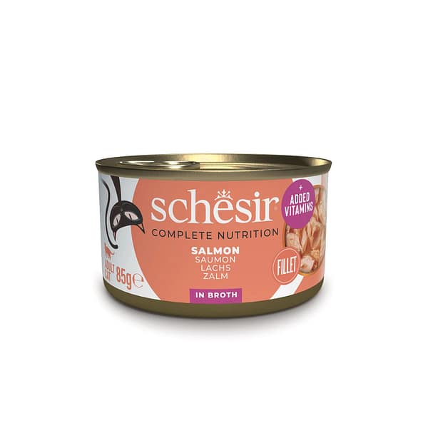 9109.jpg Schesir Complete Nutrition konservsööt täiskasvanud kassidele lõhe puljongis 85 gr.