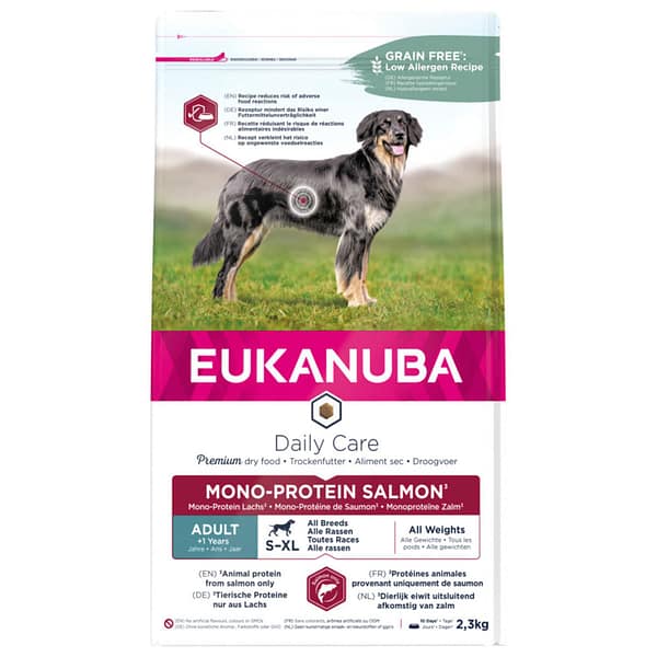 L-00400.jpg 2.3 kg. Eukanuba Adult S-XL Mono-Protein ühe valguallikaga (lõhe) teraviljavaba täissööt igas suuruses täiskasvanud koertele