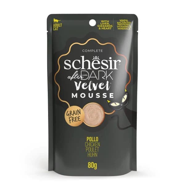 Schesir After Dark teraviljavaba konservsööt vahuna täiskasvanud kassidele kanafileest 80 gr.