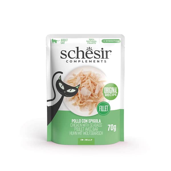Schesir Complements märgtoit täiskasvanud kassidele kana meriahvenaga tarretises 70 gr.