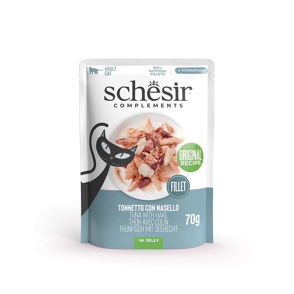 Schesir Complements märgtoit täiskasvanud kassidele tuunikala heigiga tarretises 70 gr.