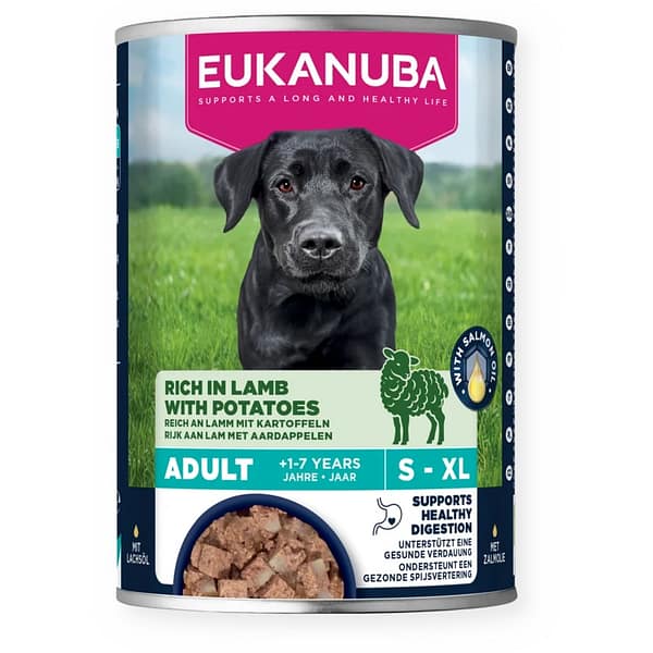 400 gr. Eukanuba teraviljavaba konservsööt täiskasvanud koertele kana-ning lambaliha & kartuliga