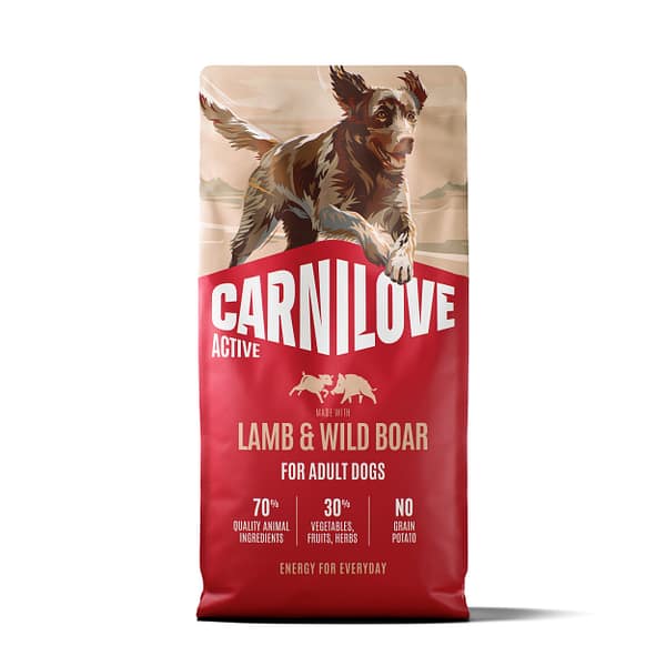 12 kg. Carnilove Active teravilja-ja kartulivaba täissööt täiskasvanud koertele lamba-& metssealihaga