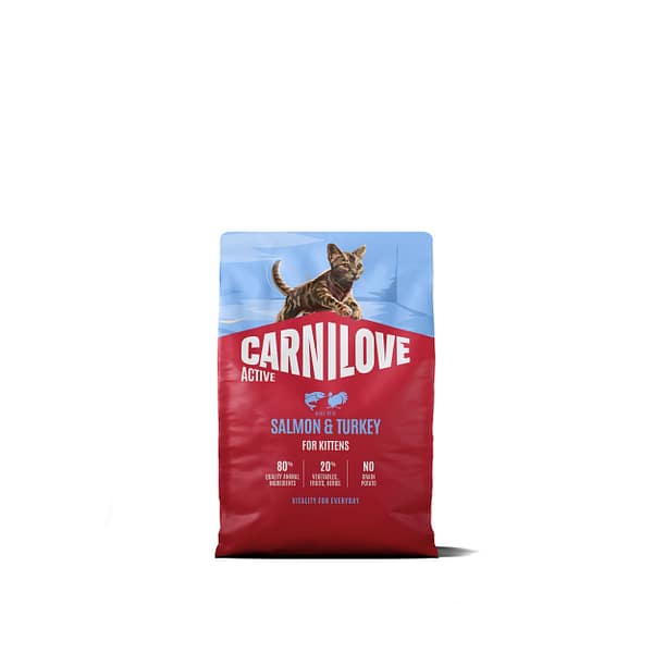 2kg. Carnilove Active Kitten teravilja-ja kartulivaba täissööt kassipoegadele  lõhe & kalkunilihaga