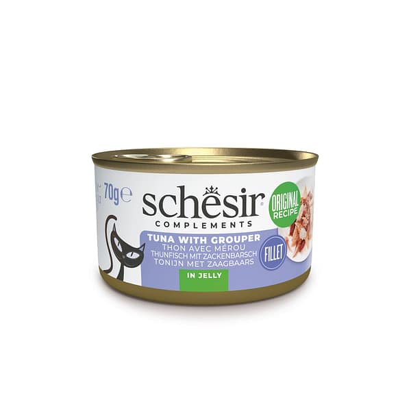 70 gr. Schesir Complements konservsööt täiskasvanud kassidele tuunikala & meriahvenaga tarretises