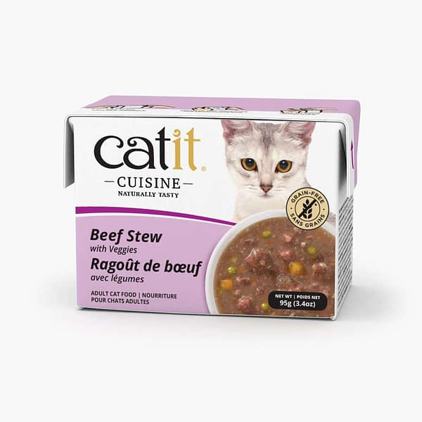 95 gr. Catit Cuisine Stew teraviljavaba konservsööt täiskasvanud kassidele hautis veiseliha & köögiviljadega