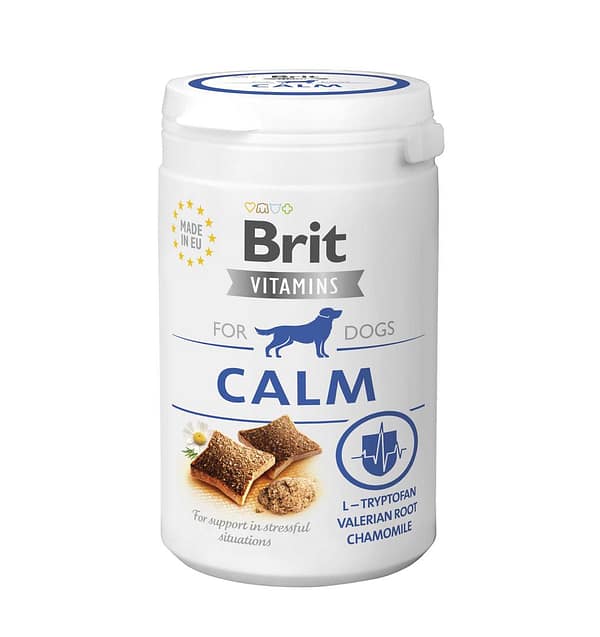 Brit Vitamins Calm poolniiske toidulisand täiskasvanud koertele stressi maandamiseks 150 gr.