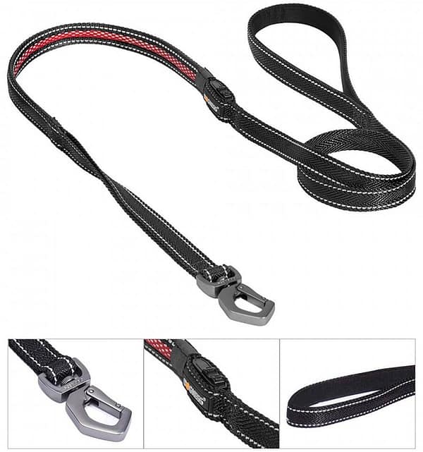 led-valgusega-tekstiilist-jalutusrihm-koerale-must3 LED-valgusega mustast tekstiilist jalutusrihm, 8 valgusrežiimi