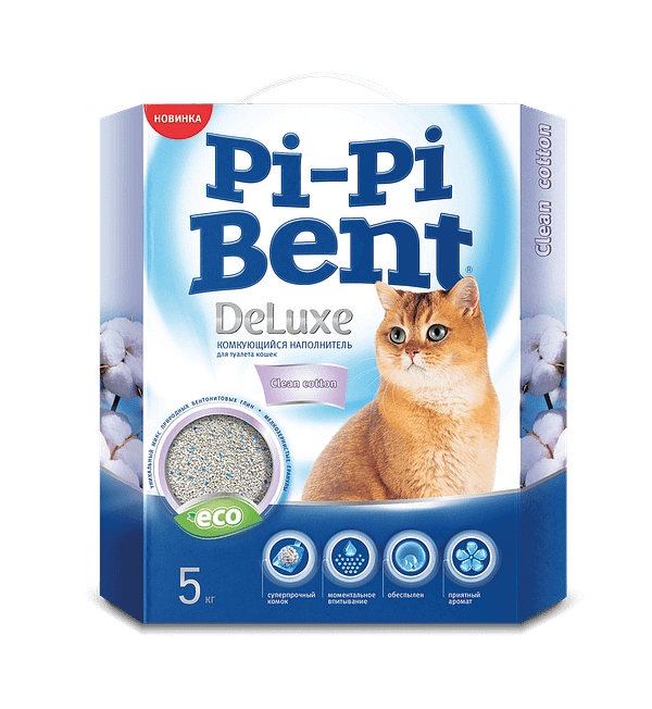5 kg. Pi-Pi Bent Deluxe Clean Cotton kassiliiv