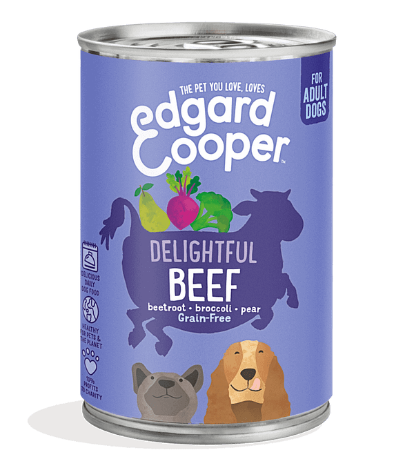 Edgard Cooper delightful beef 400 gr. Edgard Cooper teraviljavaba konservsööt täiskasvanud koertele veiselihaga