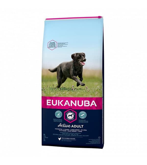 15 kg. Eukanuba täissööt suurt kasvu täiskasvanud koertele kodulinnulihaga