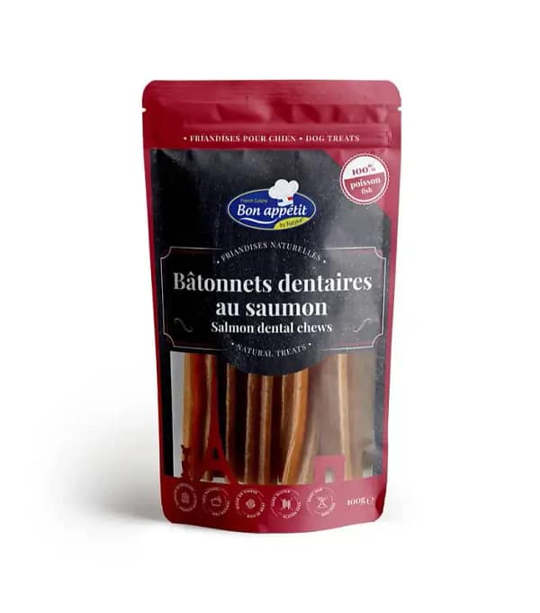 BON APPETIT teravilja- ja gluteenivabad närimispulgad koertele lõhega 100 gr.( 5 tk.)