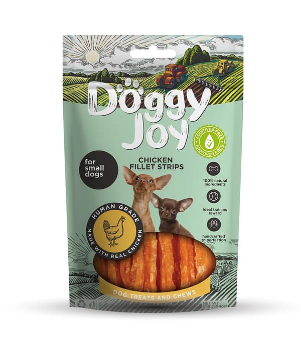 Doggy Joy chicken fillet naturaalsed teraviljavabad närimismaiused koerale kanafileest 55 gr.