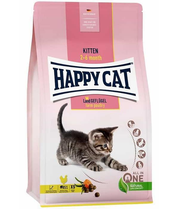 happy-cat-kitten-land-geflugel 4 kg. Happy Cat Kitten täissööt kassipoegadele, tiinetele-ja imetavatele kassidele