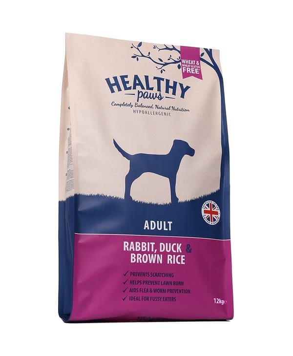 12 kg. Healthy Paws täissööt täiskasvanud koertele jänese-ja pardiliha ning pruuni riisiga