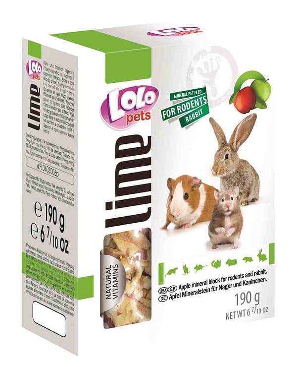 LoLo Pets mineraalkivi närilistele õunaga 190 gr.