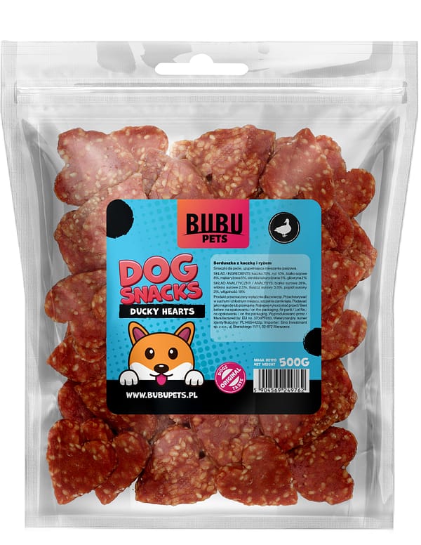 Bubu Pets südamekujulised koeramaiused pardiliha ja riisiga 500 gr.