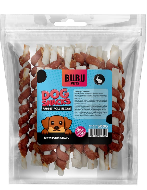 Bubu Pets koeramaius jäneseliharullid 500 gr.