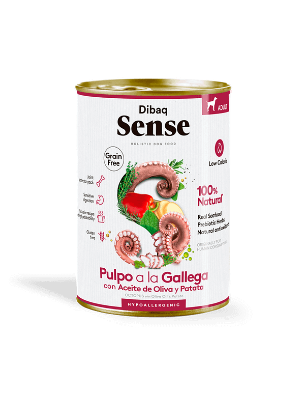 380 gr. Dibaq Sense teraviljavaba konservsööt koertele kaheksajala ja valge kalaga