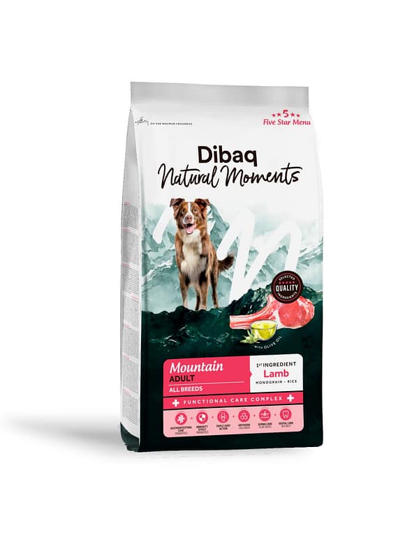 12 kg. Dibaq Natural Moments 5 Star Mountain gluteenivaba täissööt igas suuruses täiskasvanud koertele lamba-ja kalkunilihaga