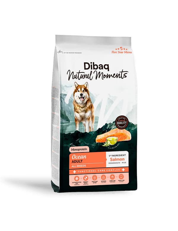 2 kg. Dibaq Natural Moments 5 Star Ocean gluteenivaba täissööt täiskasvanud koertele lõhega
