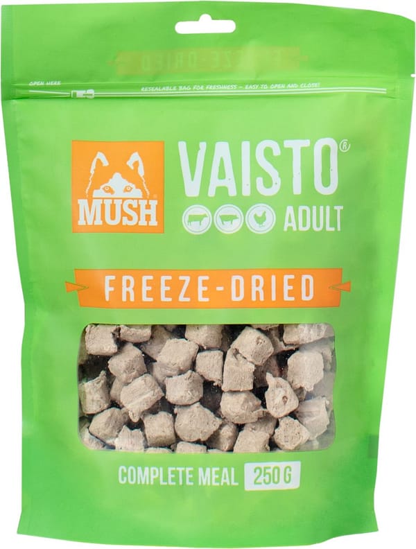 800 gr. Mush VAISTO Green külmkuivatatud täistoit koertele VEIS-SiGA-KANA