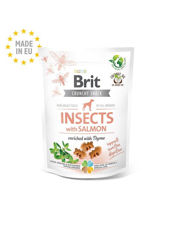 8595602551491.jpg Brit Care närimismaius putukavalgu baasil täiskasvanud koertele lõhega 200 gr.