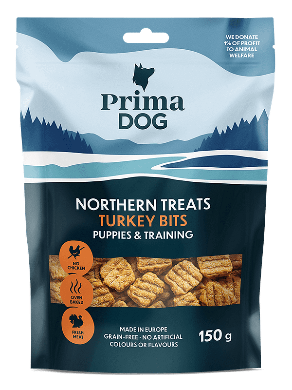 PD NT Bits Turkey for Puppies&Training 150g Teraviljavaba poolniiske maius kutsikatele kalkunilihaga 150 gr.