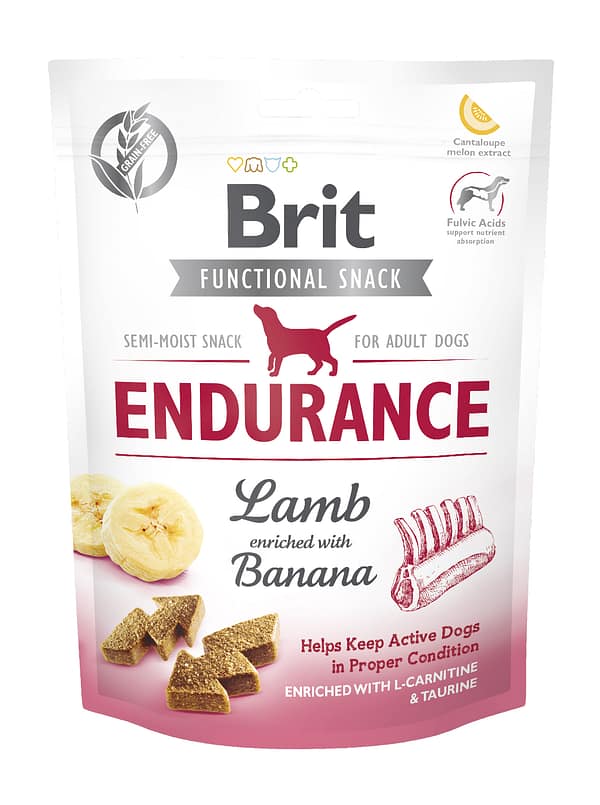Brit Care Functional Endurance teraviljavaba närimismaius koertele lambaliha ja banaaniga 150 gr.