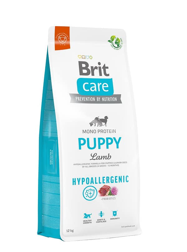 8595602558957.jpg 12 kg. Brit Care Hypoallergenic Puppy täissööt kutsikatele lambaliha & riisiga