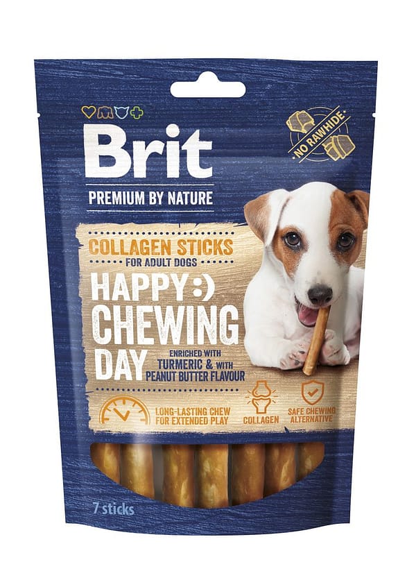 8595602578863.jpg Brit Premium By Nature Collagen Chews Sticks kollageenipulgad täiskasvanud koertele 7 tk.