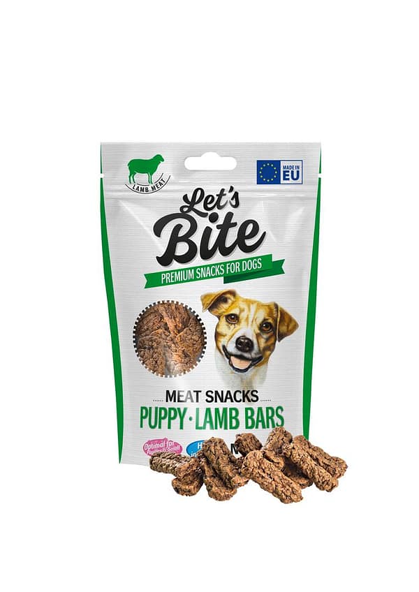 Let`s Bite gluteenivabad närimismaiused kutsikatele lamba-ja kodulinnulihaga 80 gr.