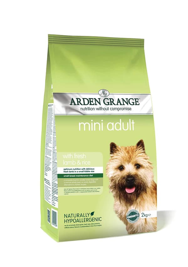 Arden Grange Mini Adult – with fresh lamb & rice 2 kg. Arden Grange täissööt väikest kasvu täiskasvanud koertele lambaliha ja riisiga