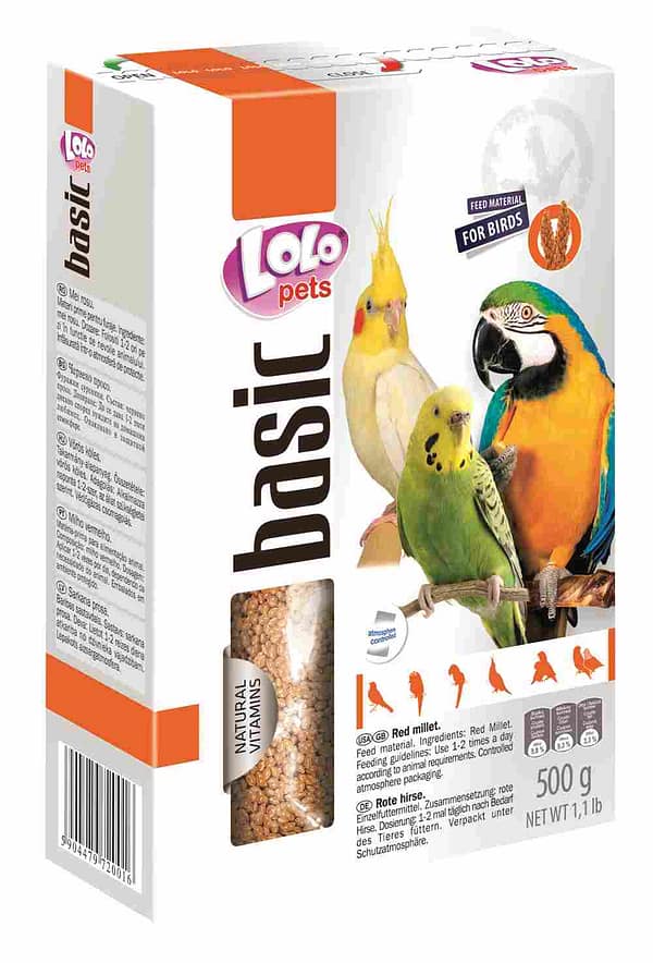 LoLo Pets Foody punase hirsi seemned lindudele 500 gr.