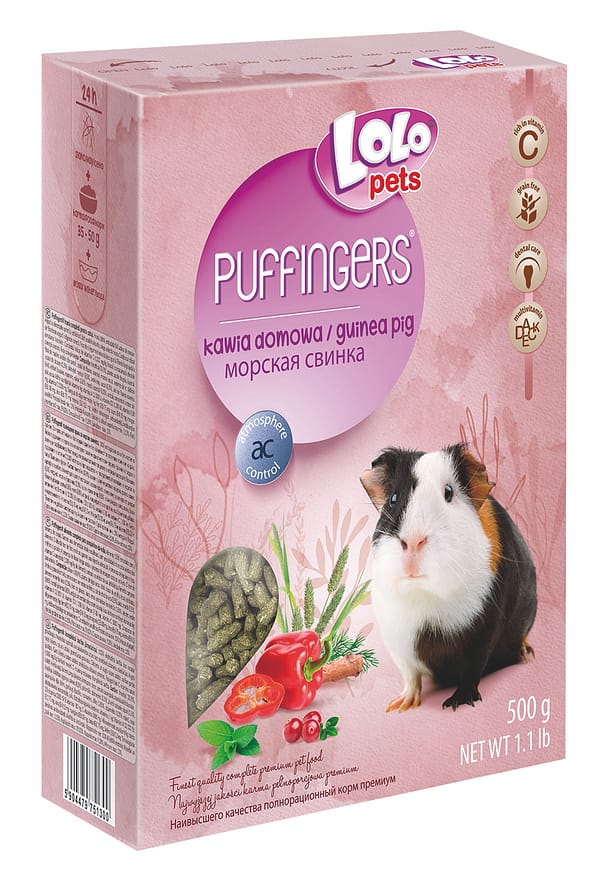 5904479751300.jpg LoLo Pets Puffingers täissööt merisigadele 500 gr.