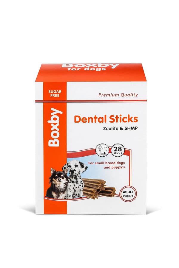 boxby-dental-sticks-maius-kutsikatele-320-g Dental Sticks närimiskondid väikest kasvu koertele või kutsikatele 9,5 cm. x 28 tk.