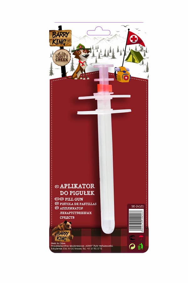 Barry King rohupüstol tablettide manustamiseks.