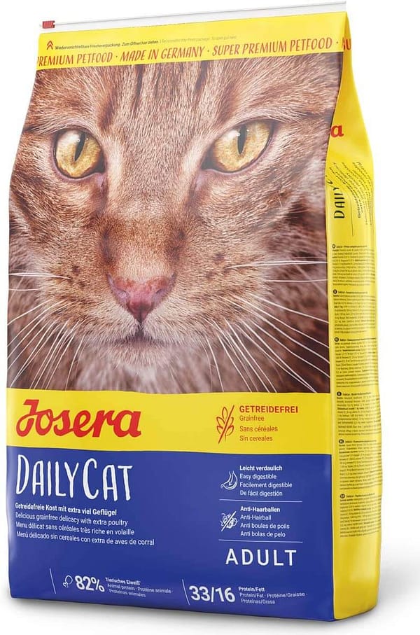 10 kg. Josera DailyCat teraviljavaba täissööt kassidele linnulihaga