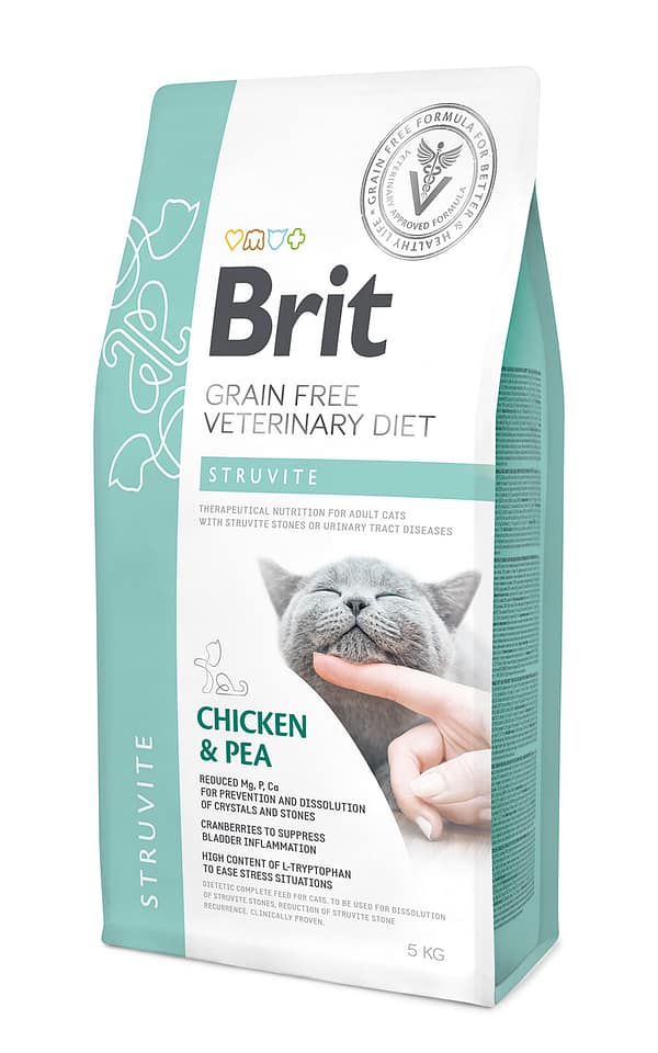 8595602528295.jpg 5 kg. Brit Veterinary Struvite kasside ersööt struviitkivide lahustamiseks ja struviitkivide taastekke vähendamiseks