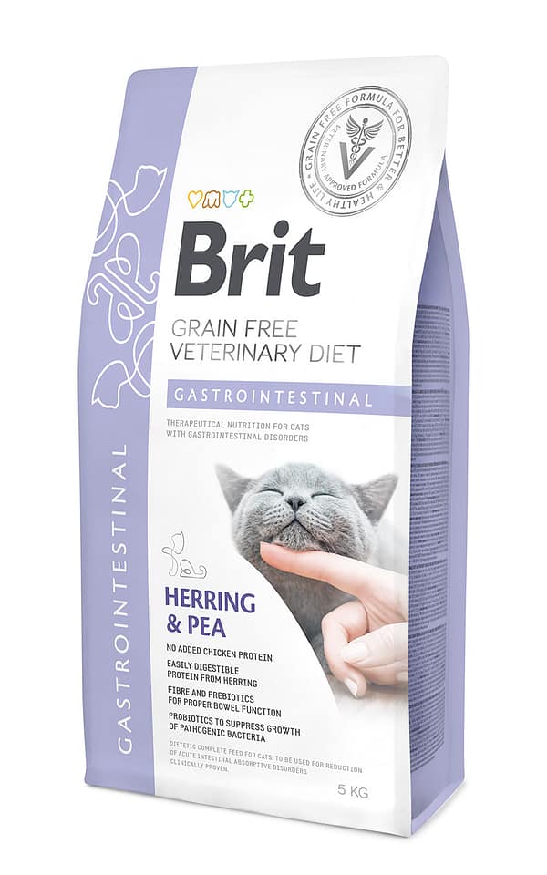 5 kg. Brit Veterinary Gastrointestinal teraviljavaba erisööt seedetrakti häiretega kassidele heeringaga