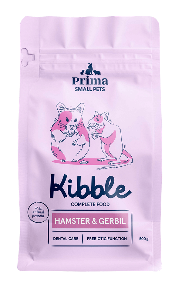 6438554005334_PSP täissööt hamstritele ja liivahiirtele 500g 500 gr. Prima Small Pets täissööt hamstritele ja liivahiirtel (ekstrudeeritud krõbinad)